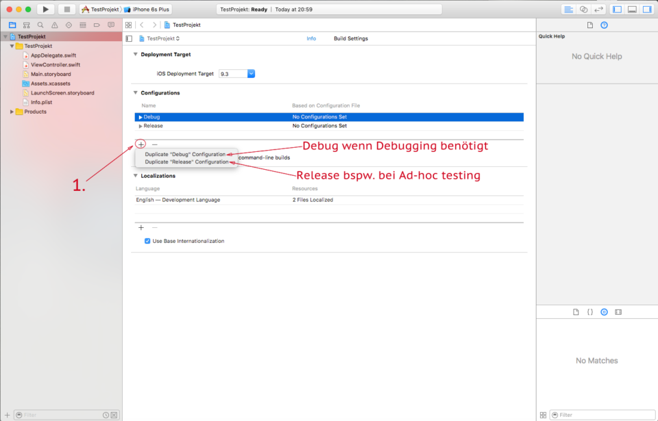 xcode-ios-debug-live-konfiguration